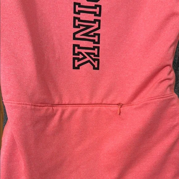 PINK Victoria's Secret Coral Quarter-Zip Sweatshirt - Picture 8 of 8